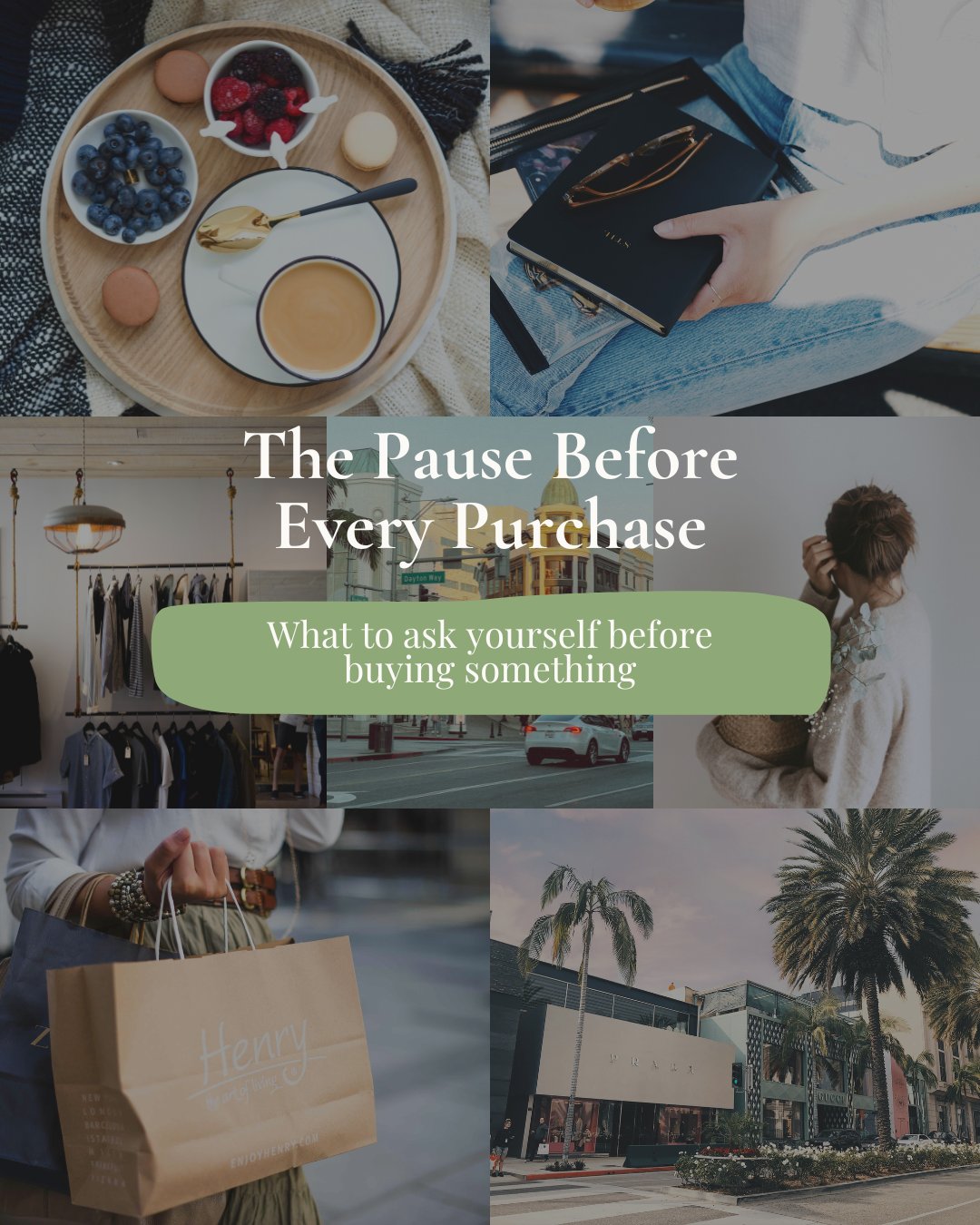 Pause-before-purchase breakdown, shared on Instagram